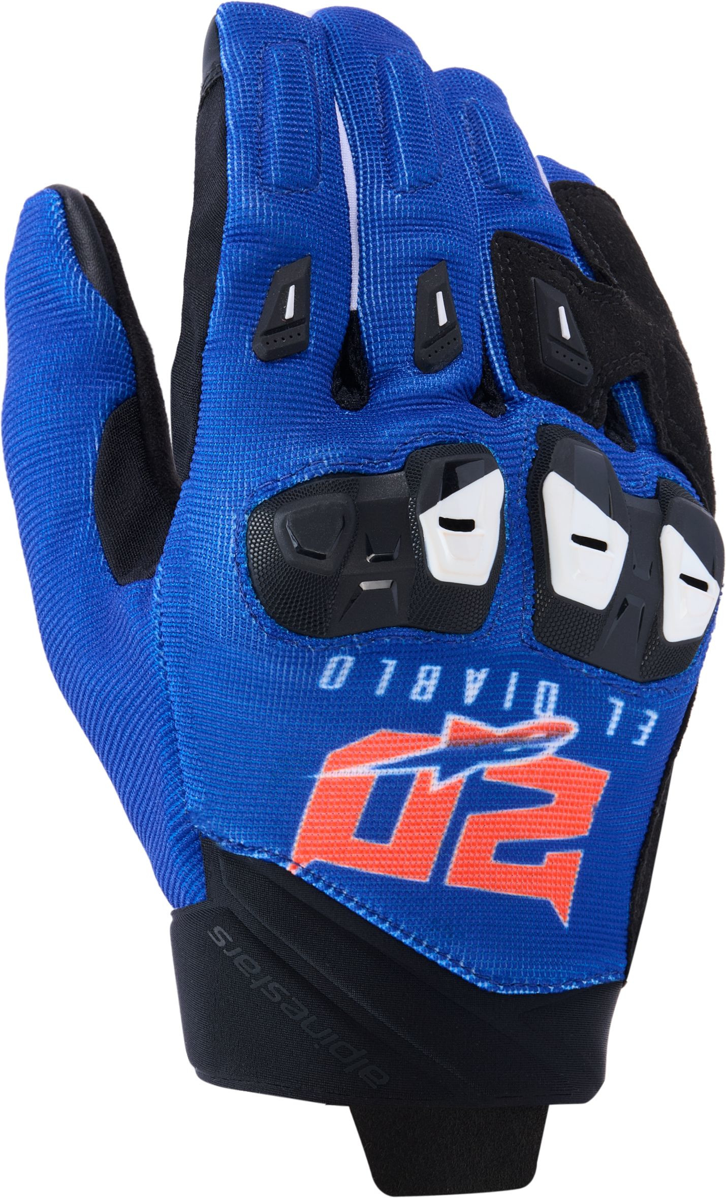 ALPINESTARS SP X 1 Gloves, Motorhandschoenen zomer heren, FQ20 Blauw-Zwart-Rood Fluo