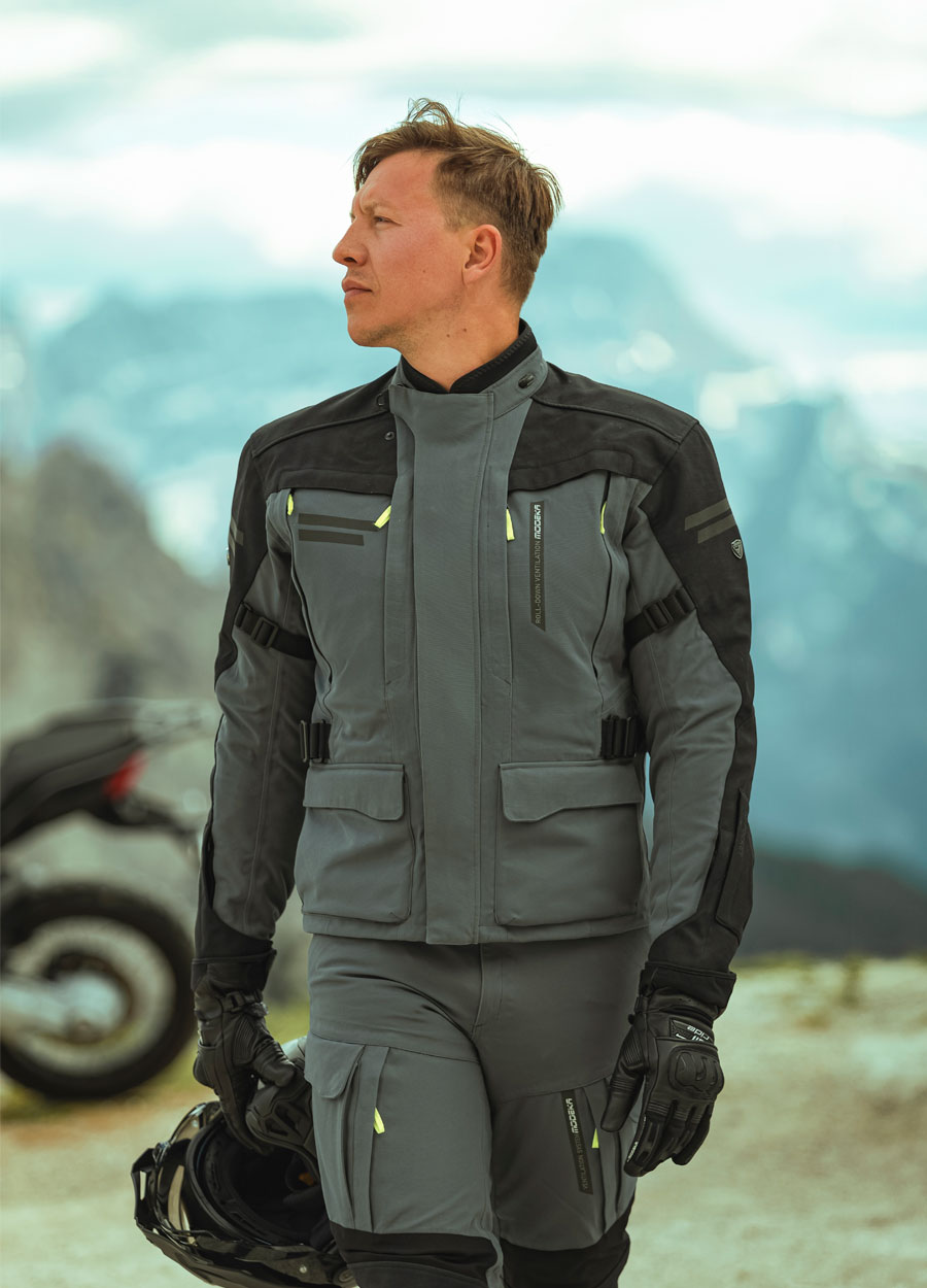 REV'IT! Outback 4 H2O pants Black long - Men's textile motorcycle