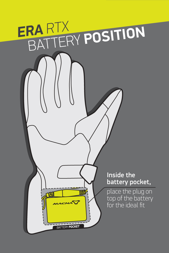 MACNA Batterie gants chauffants 7,4V 2,2A (1x) - Gants moto - Accessoires