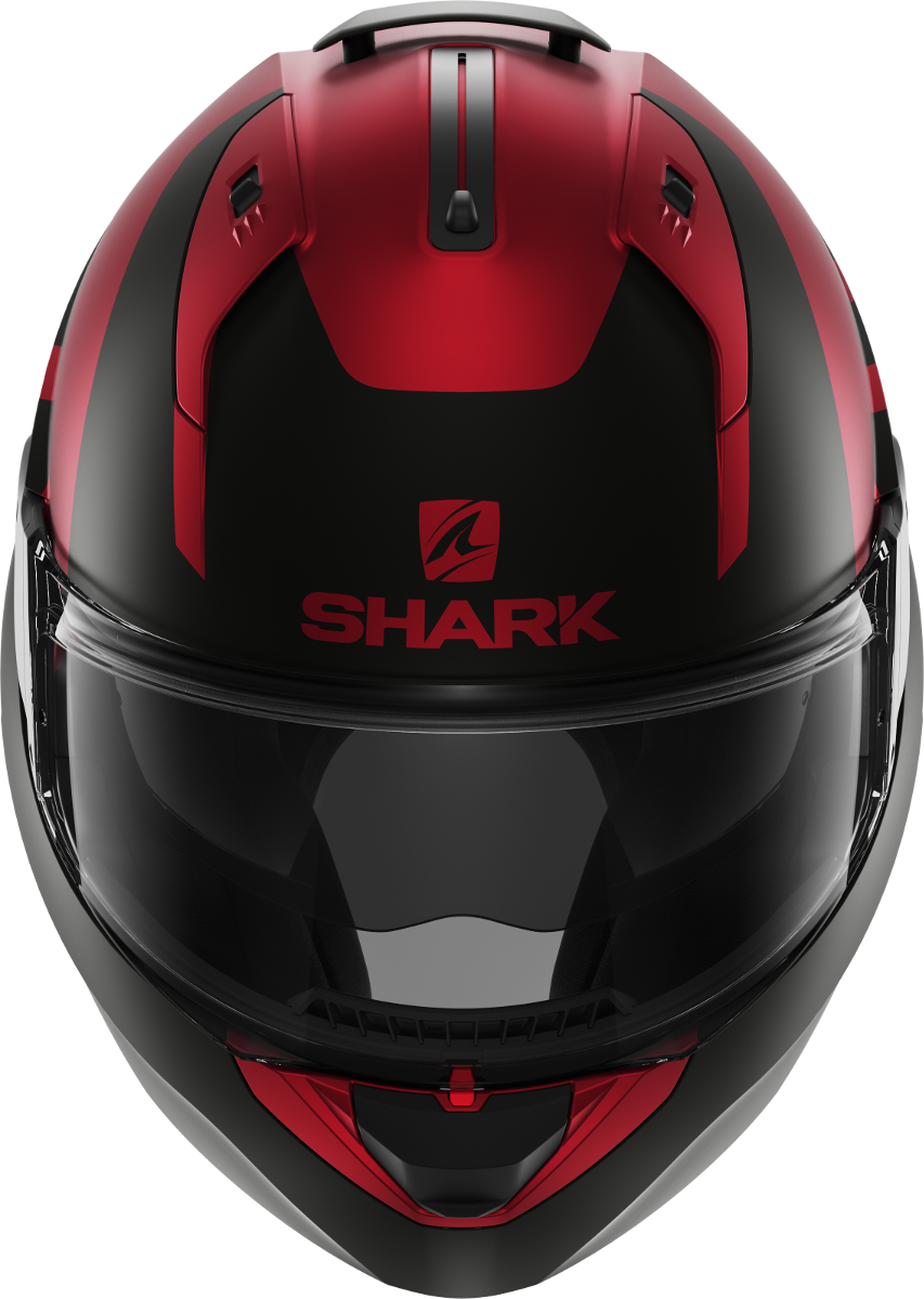 SHARK EVO ES KEDJE Casco Moto – Modello Integrale Modulare, Colore Rosso/Nero Opaco, Taglia S