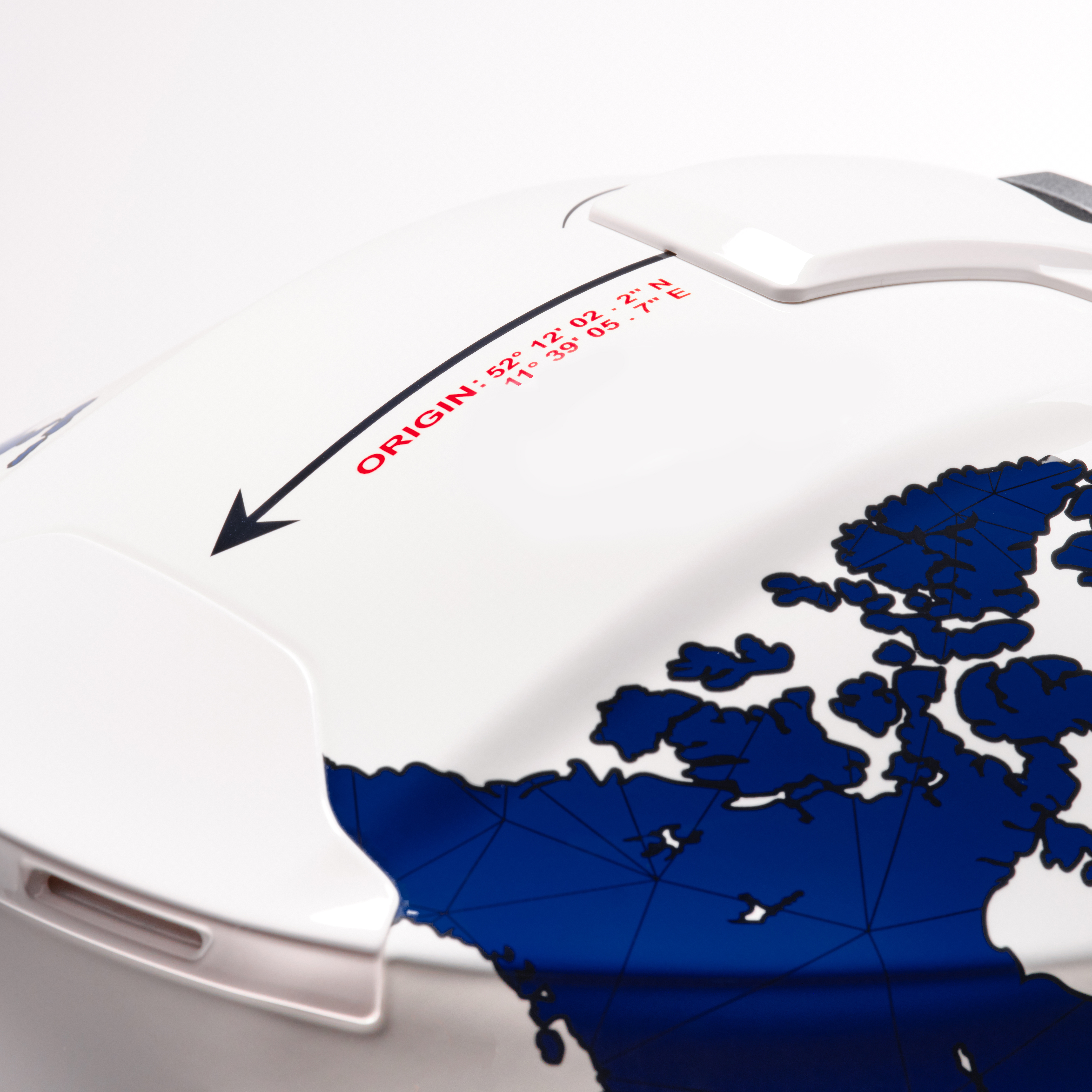 Schuberth C5 Helmet (White) Compass Series Blue Stickers - Signature Custom  Designs