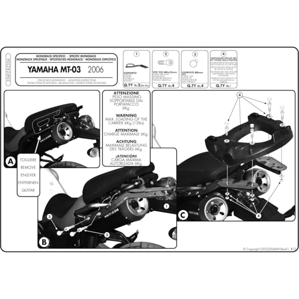 Montage instructies 356FZ -1