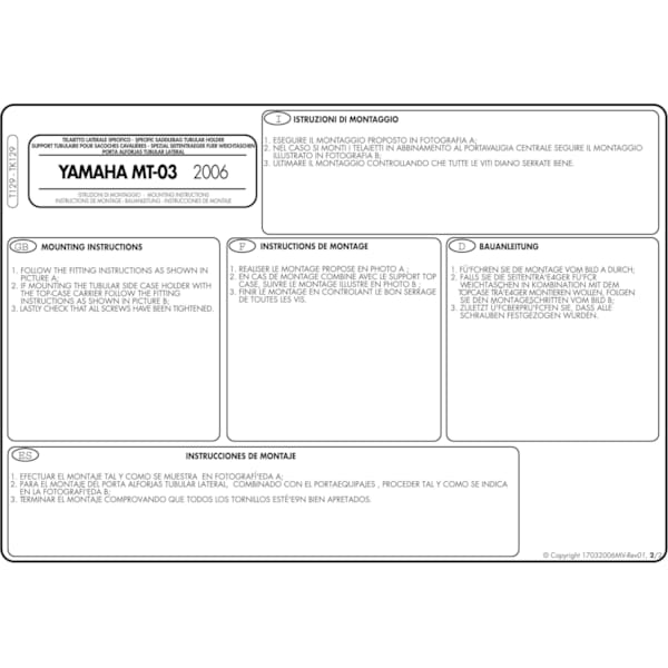 Montage instructies T129 -2