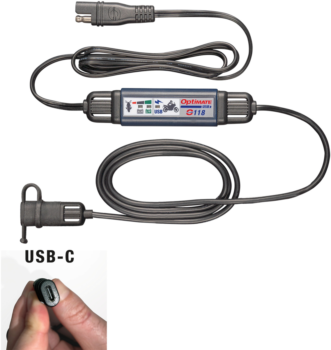 OptiMate O-115 Straight DIN zu USB USB Adapter - EuroBikes