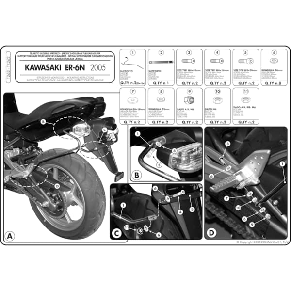 Montage instructies T262 -1