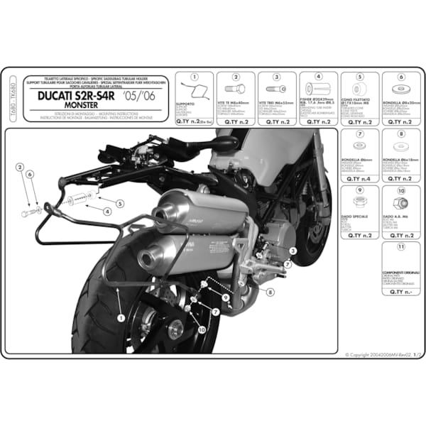 Montage instructies T680 -1