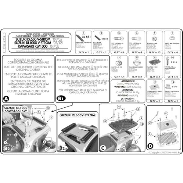 Instructions de montage E528