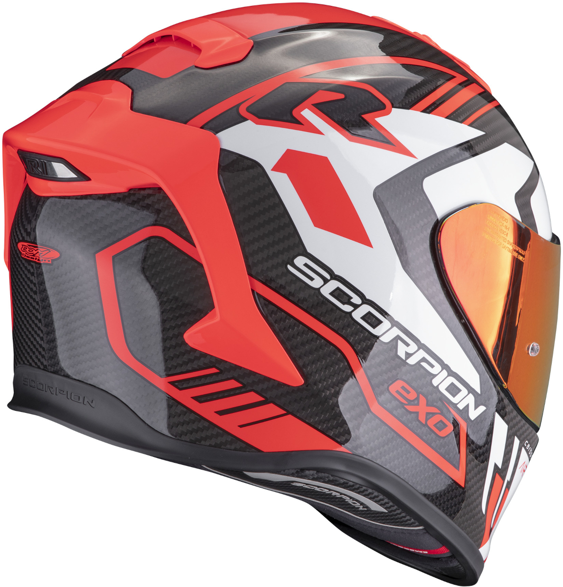 SCORPION EXO-R1 Evo Carbon Air Supra Black-Red Full-face helmet RAD