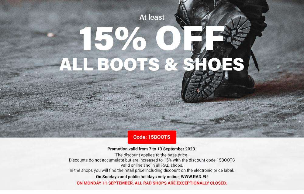 At least 15 off ALL boots and shoes Take part and win an