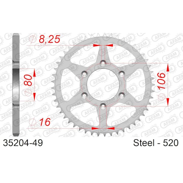 Rear sprocket image